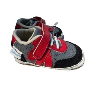 Robeez Shoes Mini‎ Shoe white soft Leather athletic Size US 2 baby 3-6 months